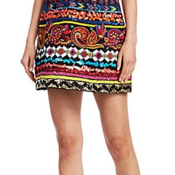 Alice + Olivia Patty Embroidered Bead Sequin Lantern black Dress 0 $1,395 NWT - Picture 5 of 16